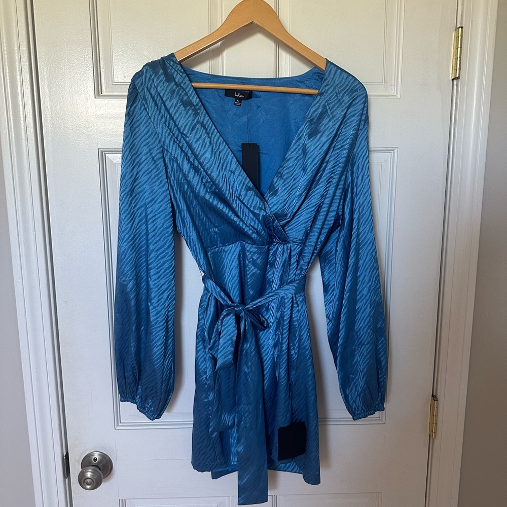 LULUS NEW WITH TAGS Wild For Love Zebra Print Wrap Dress